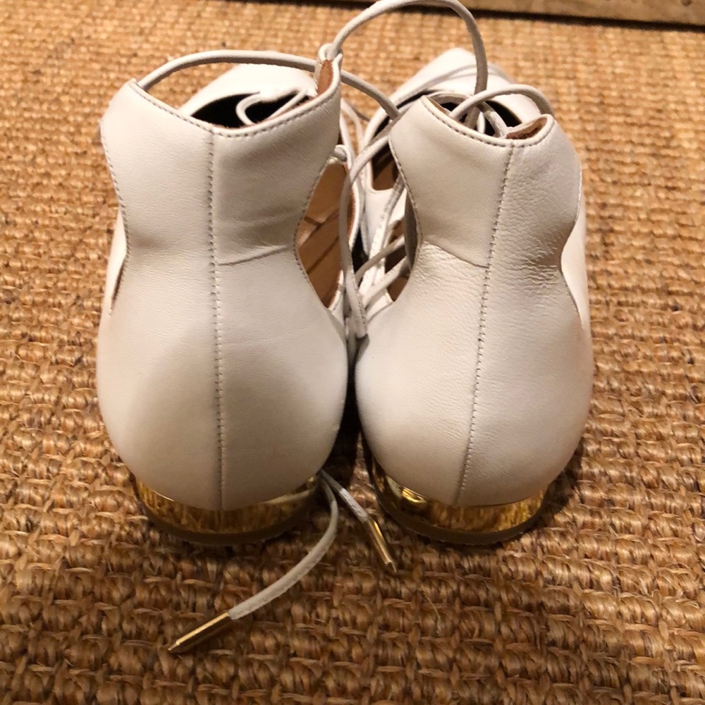 Aquazzura Christy Lace Up Flats - Picture 6 of 9